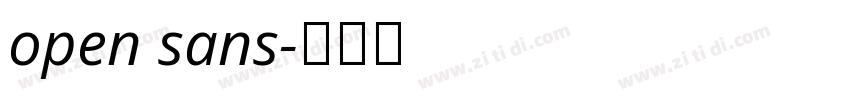 open sans字体转换